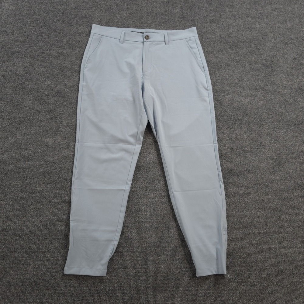 Primo Pants Mens 32 Short Blue Stretch Jogger Zip Ankle Golf Performance Run